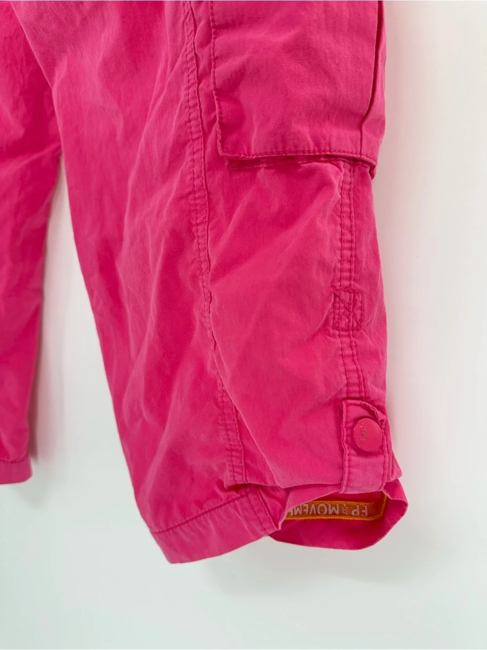 Free People FP Movement Mesmerize Me Hot Pink Cargo Joggers Small